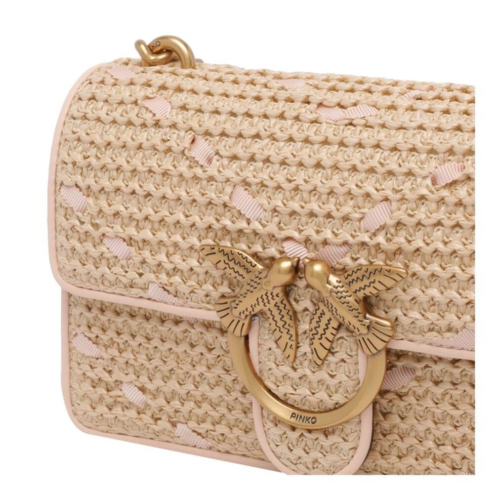 Pinko Women Mini Love One Light Rafia Crossbody Bag - Picture 4 of 4